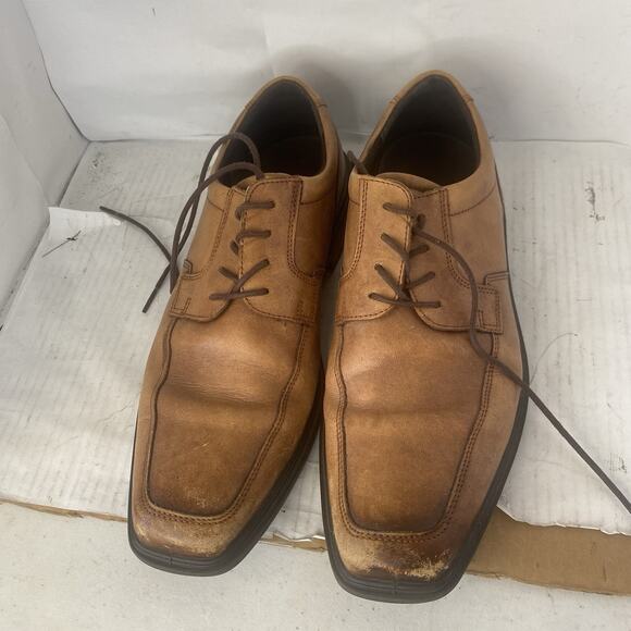 ECCO Men\'s Minneapolis Apron Toe Tie Oxford Size 8 EU 42 Brown Leather See Pics main image 4